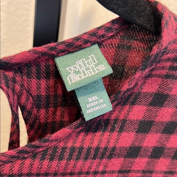 Brand New Wild Fable Red and Black plaid dress - Picture 2 of 5